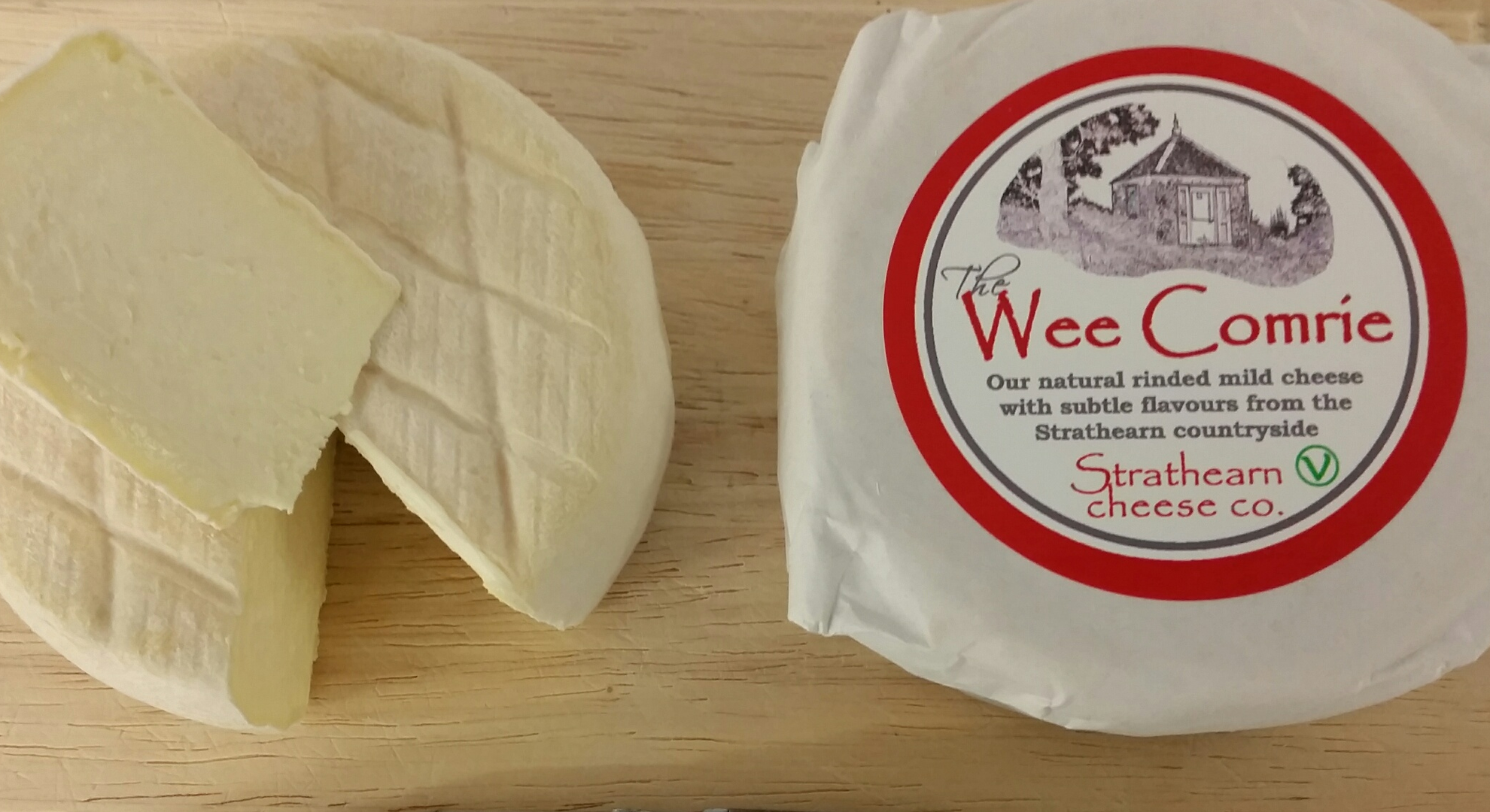 A portion of cheese from the Strathearn Cheese Company