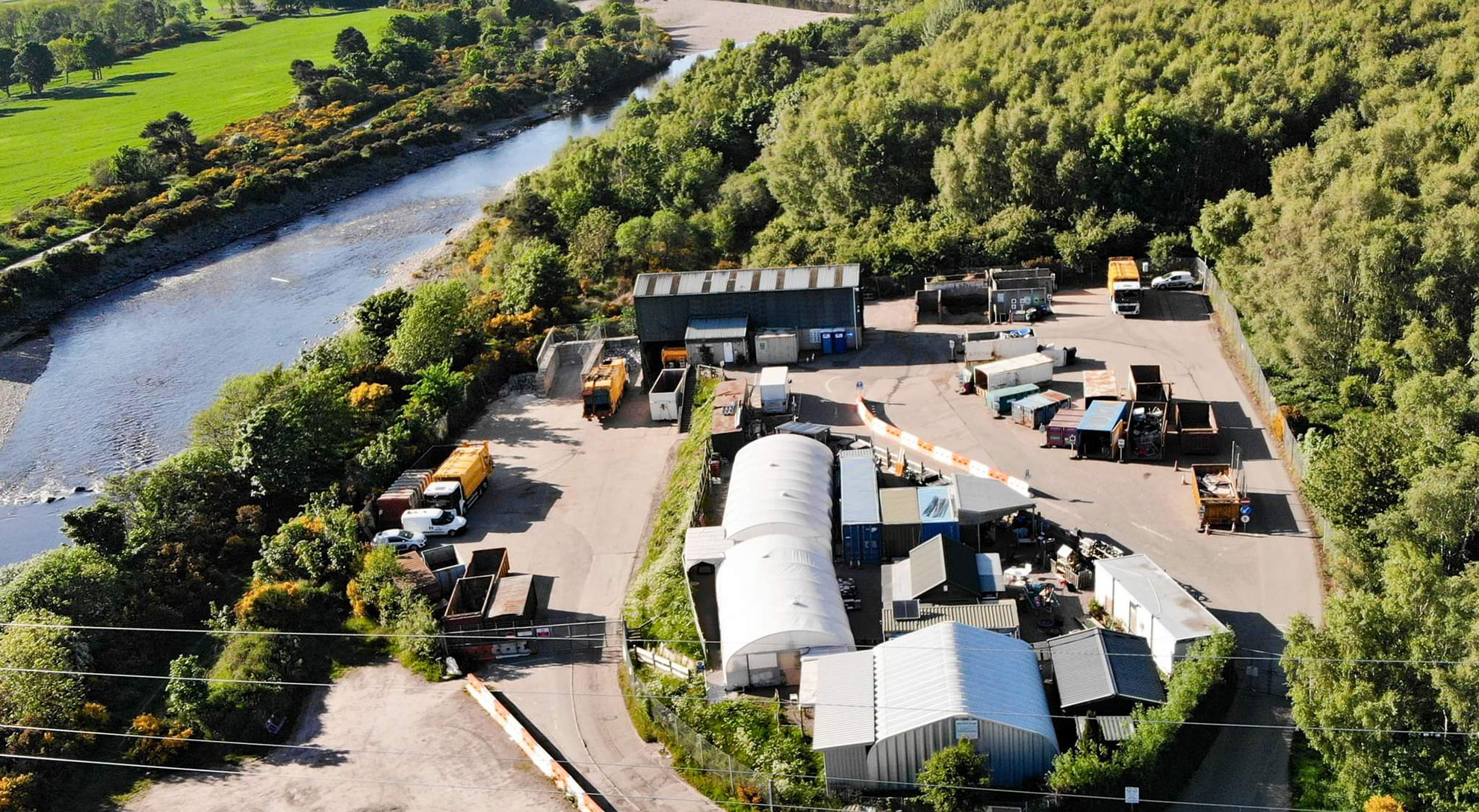 Aerial photo of reuse centre 